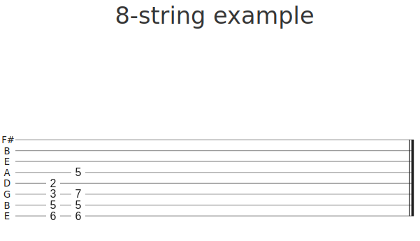Ejemplo de 8 cuerdas