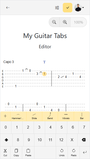 Single note selection