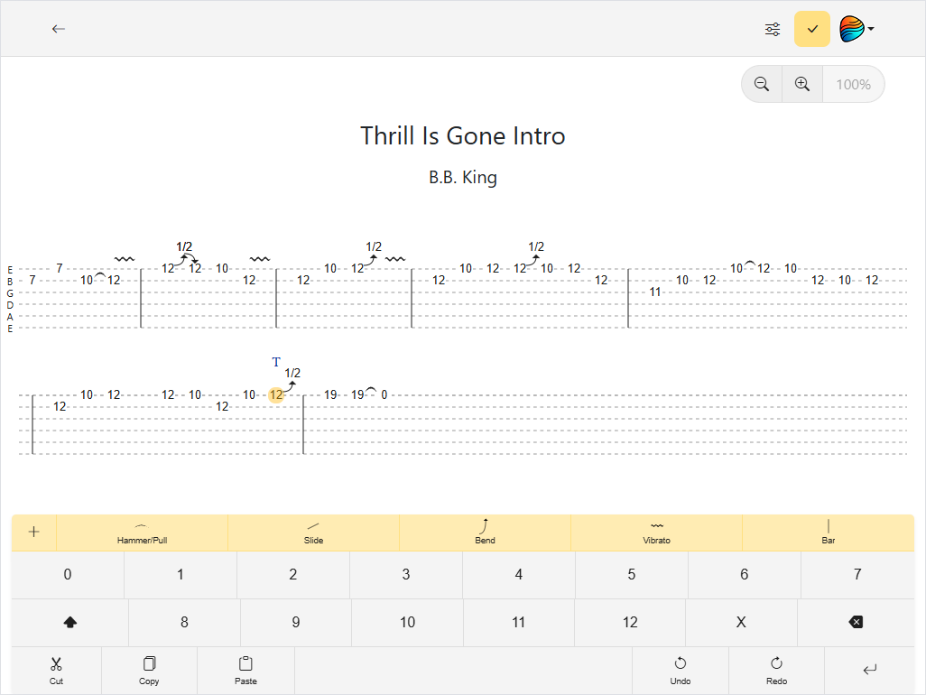 Simple and powerful guitar tabs editor