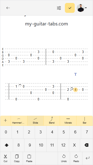 Example of combined markings