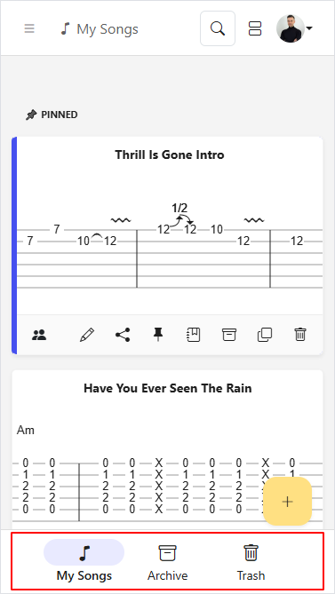 Bottom navigation