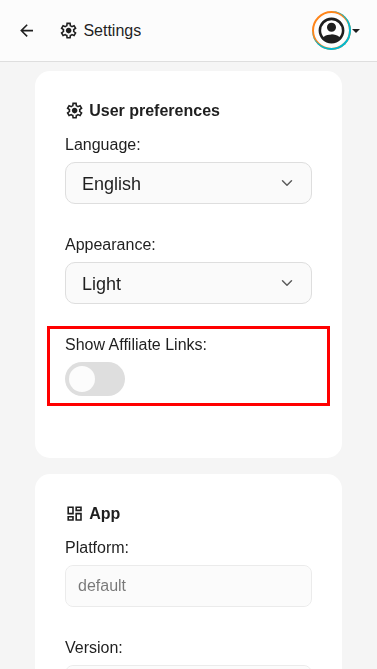 Show Affiliate Links